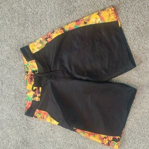 Jamaican Style Board Shorts, Men's 28, Red/Black/Green/Yellow